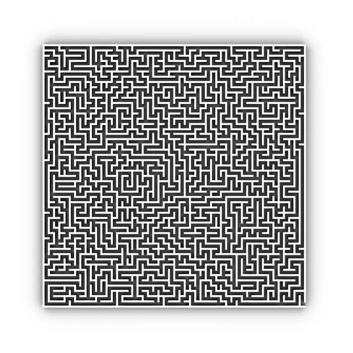 Gerahmter Druck : Labyrinth, Computerkunstwerk Gerahmter Druck : Labyrinth, Computerkunstwerk