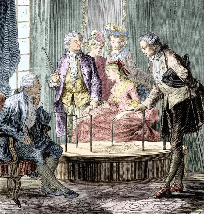 Gerahmter Druck : Mesmers Badewannen