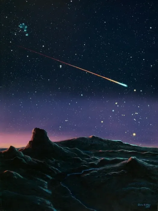 Gerahmter Druck : Meteor fall Gerahmter Druck : Meteor fall