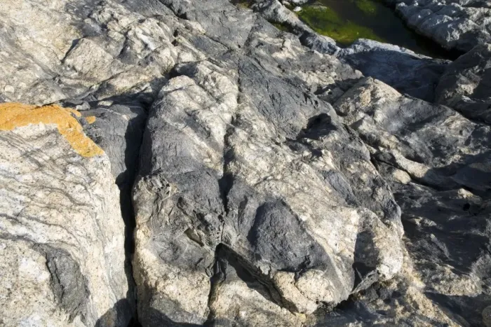 Gerahmter Druck : Bergmarmorablagerung Gerahmter Druck : Bergmarmorablagerung