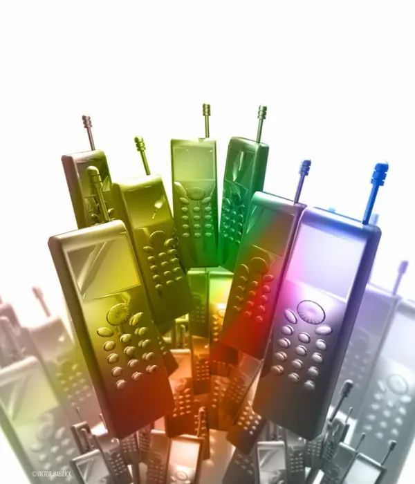 Gerahmter Druck : Mobiltelefone Gerahmter Druck : Mobiltelefone