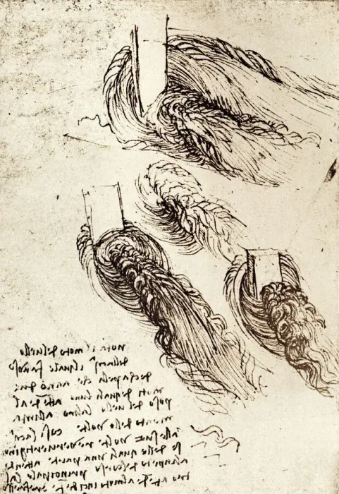 Gerahmter Druck : Notizen von Leonardo da Vinci Gerahmter Druck : Notizen von Leonardo da Vinci
