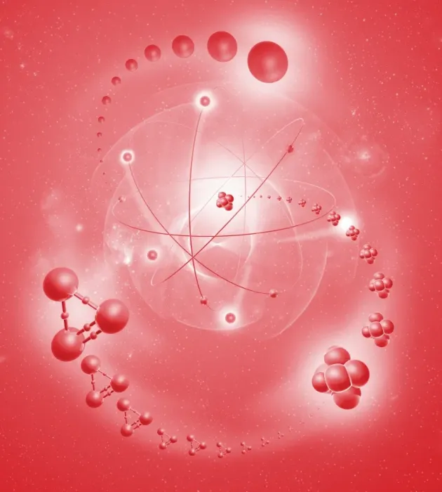 Gerahmter Druck : Atommalerei Gerahmter Druck : Atommalerei