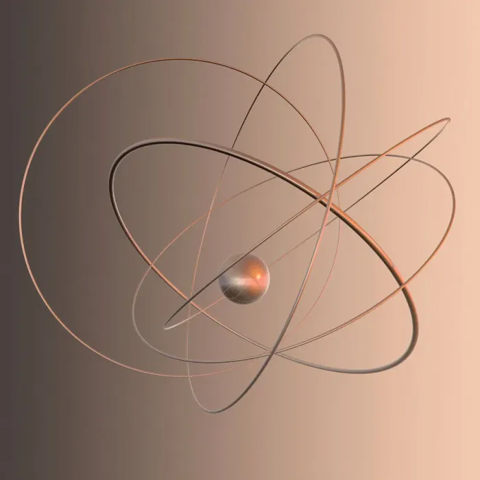 Gerahmter Druck : Atomic structure Gerahmter Druck : Atomic structure