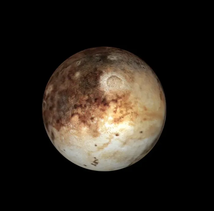 Gerahmter Druck : Pluto, Computerartwerk des Zwergplaneten Plutu Gerahmter Druck : Pluto, Computerartwerk des Zwergplaneten Plutu