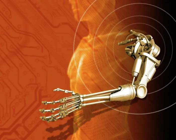 Gerahmter Druck : Künstlerische Roboterarmprothese