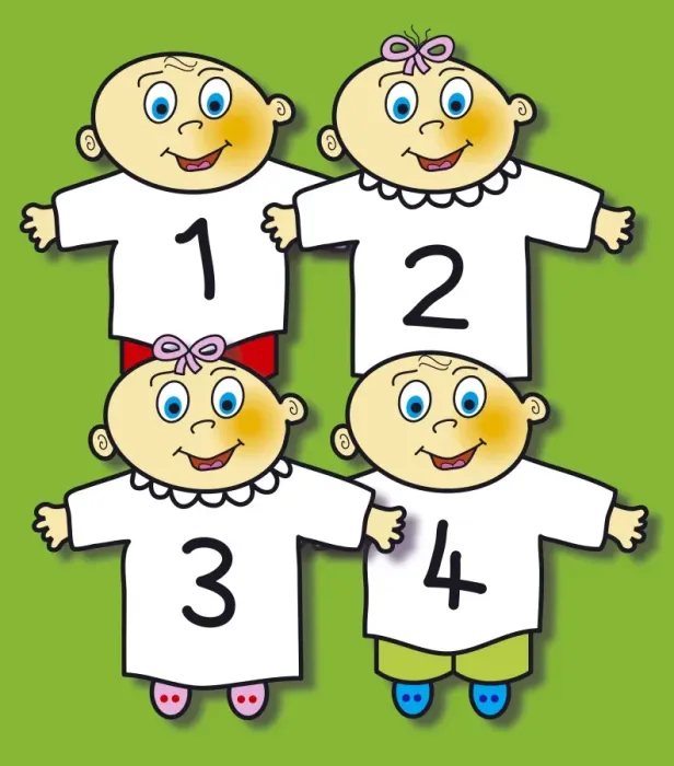 Gerahmter Druck : Quadruplets Gerahmter Druck : Quadruplets