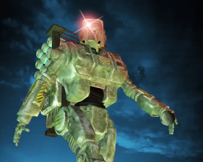 Gerahmter Druck : Roboter Soldat Gerahmter Druck : Roboter Soldat