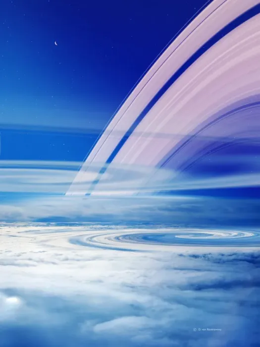 Gerahmter Druck : Saturns Ringen Gerahmter Druck : Saturns Ringen
