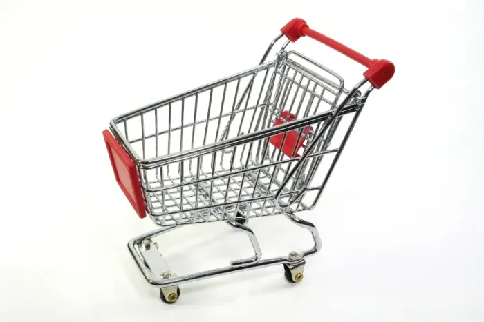 Gerahmter Druck : Einkaufswagen Gerahmter Druck : Einkaufswagen