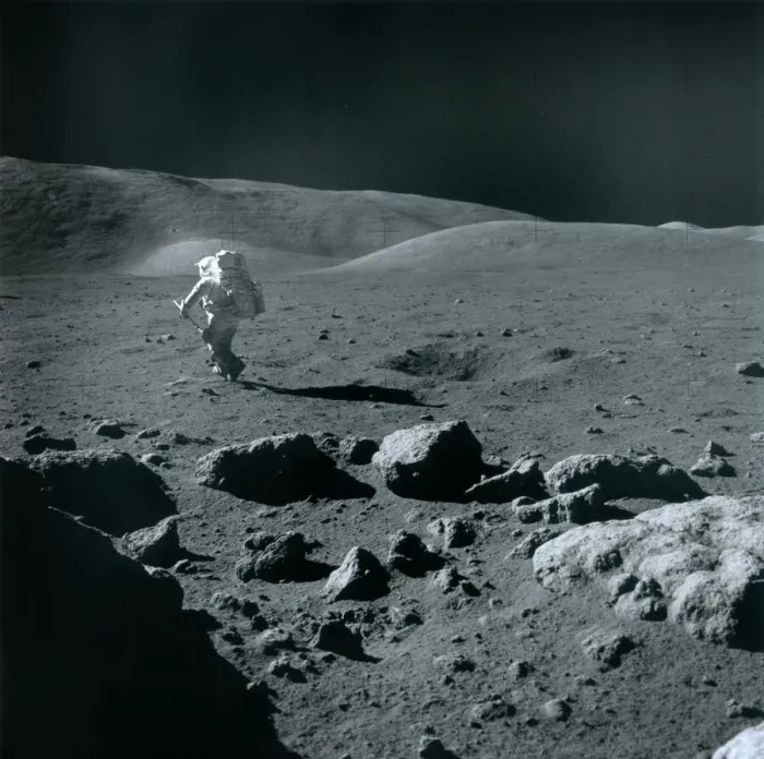 Gerahmter Druck : Apollo-17-Astronaut Gerahmter Druck : Apollo-17-Astronaut