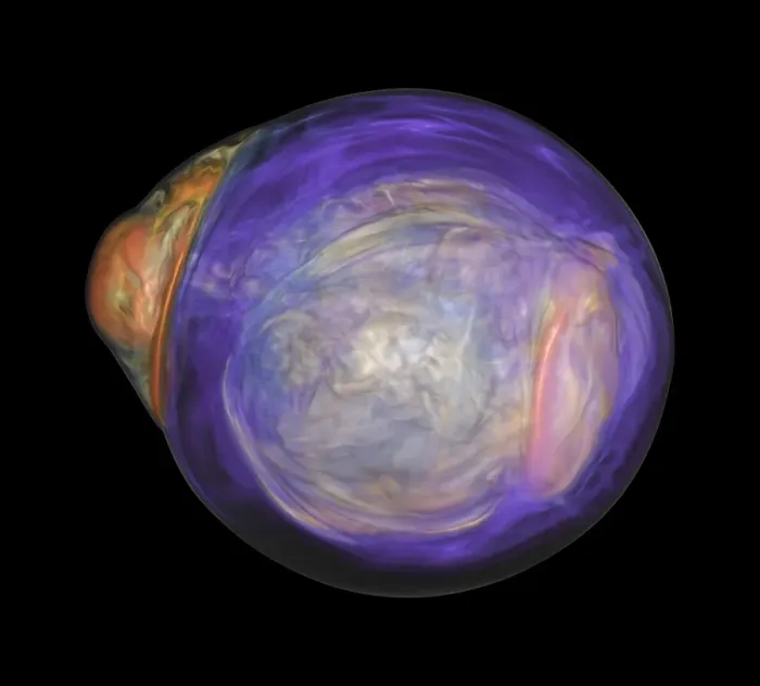 Gerahmter Druck : Supernova, 3D-Simulation. Gerahmter Druck : Supernova, 3D-Simulation.