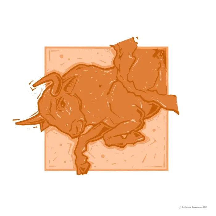 Gerahmter Druck : Taurus ist ein Kunstwerk, das Taurus den Bullen Gerahmter Druck : Taurus ist ein Kunstwerk, das Taurus den Bullen