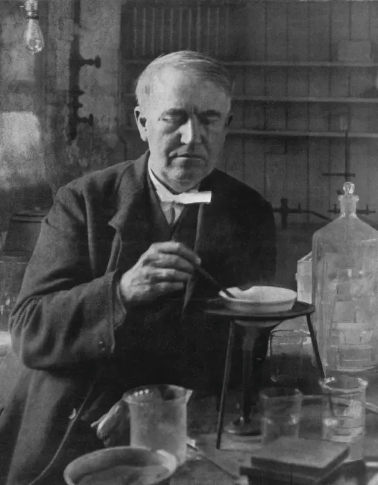 Gerahmter Druck : Thomas Edison, US-amerikanischer Erfinder. Gerahmter Druck : Thomas Edison, US-amerikanischer Erfinder.
