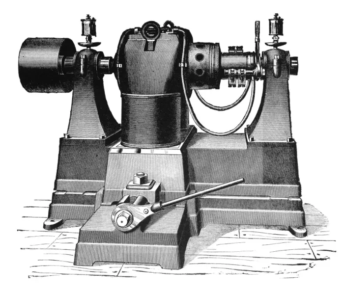 Gerahmter Druck : Thomaswatt-Dynamo, 1897 Gerahmter Druck : Thomaswatt-Dynamo, 1897