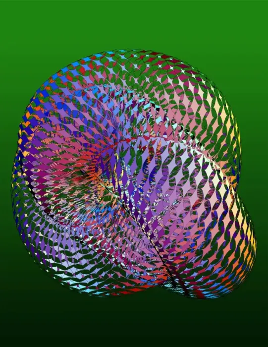Gerahmter Druck : Torus: Computermodell der dreidimensionalen Projektion Gerahmter Druck : Torus: Computermodell der dreidimensionalen Projektion