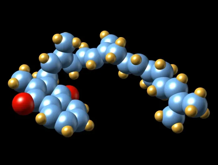 Gerahmter Druck : Vitamin K2, molekular Modell Gerahmter Druck : Vitamin K2, molekular Modell