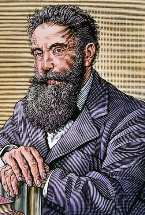 Gerahmter Druck : Wilhelm Röntgen, deutscher Physiker Gerahmter Druck : Wilhelm Röntgen, deutscher Physiker