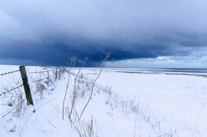 Gerahmter Druck : Winterschauer Nebelwolken Gerahmter Druck : Winterschauer Nebelwolken