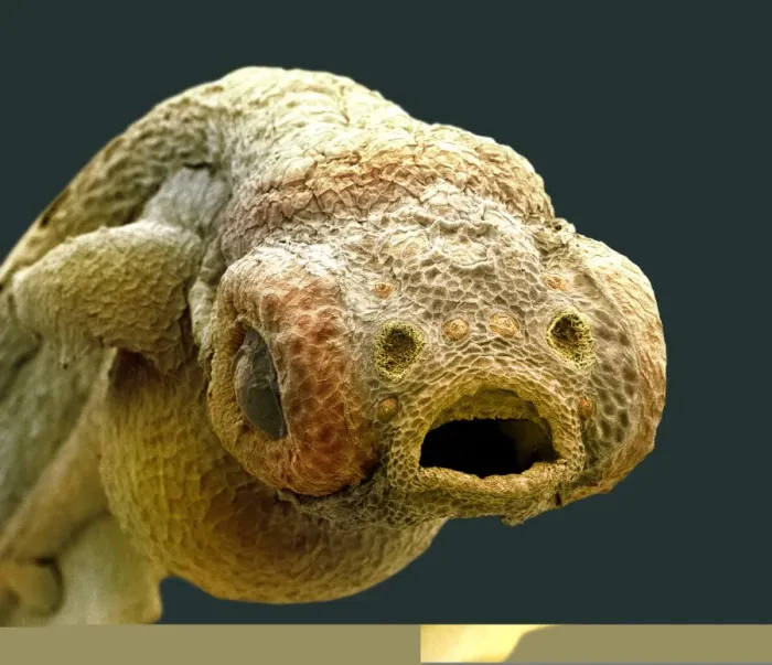 Gerahmter Druck : Zebraschkeithenembryo, SEM C013 / 9587 Gerahmter Druck : Zebraschkeithenembryo, SEM C013 / 9587