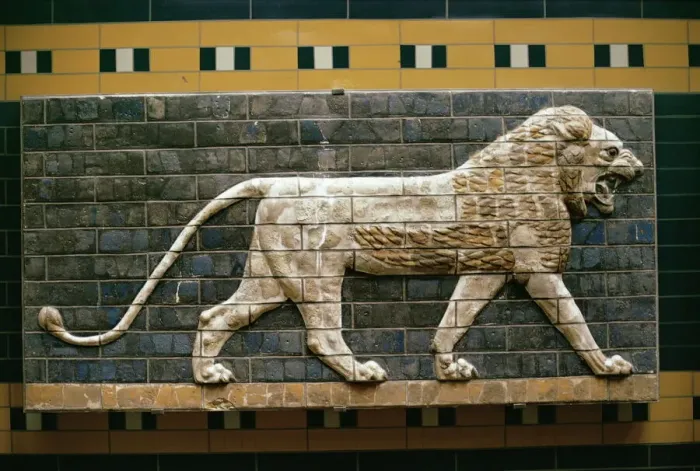 Gerahmter Druck : babylonische Mosaiksteine Gerahmter Druck : babylonische Mosaiksteine