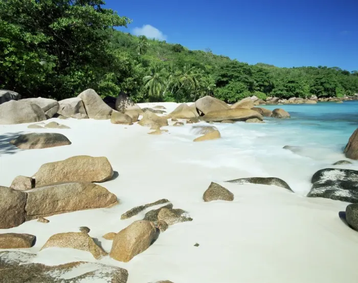 Gerahmter Druck : Strand, Anse Lazio Gerahmter Druck : Strand, Anse Lazio