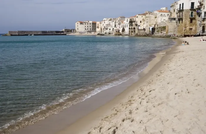 Gerahmter Druck : Strand, Cefalù Gerahmter Druck : Strand, Cefalù
