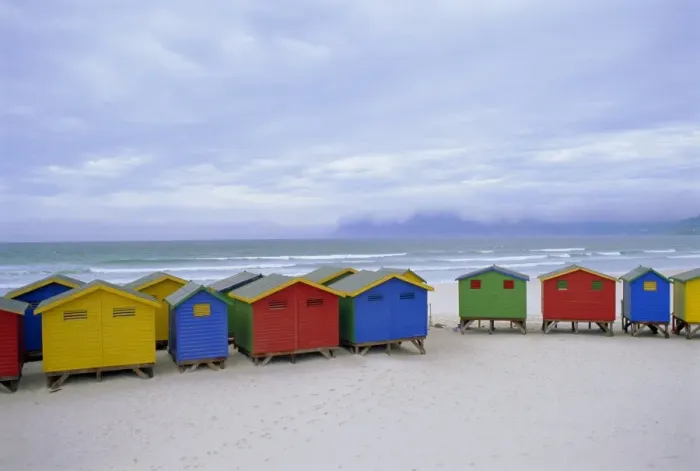 Gerahmter Druck : Strandhütten Gerahmter Druck : Strandhütten