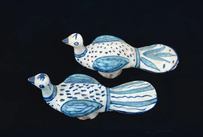 Gerahmter Druck : Blau-Sindi-Keramik Gerahmter Druck : Blau-Sindi-Keramik