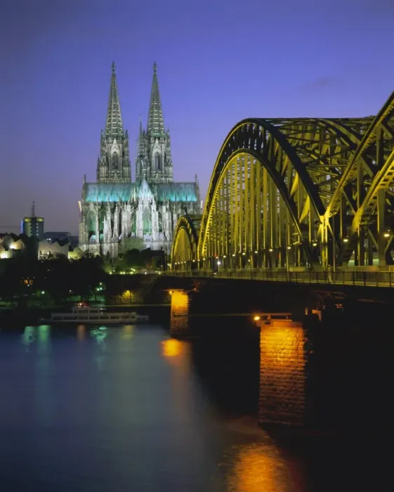 Gerahmter Druck : Brücke über den Rhein Gerahmter Druck : Brücke über den Rhein