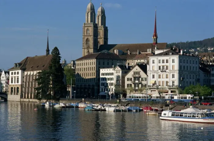 Gerahmter Druck : Dom und Limmat Gerahmter Druck : Dom und Limmat