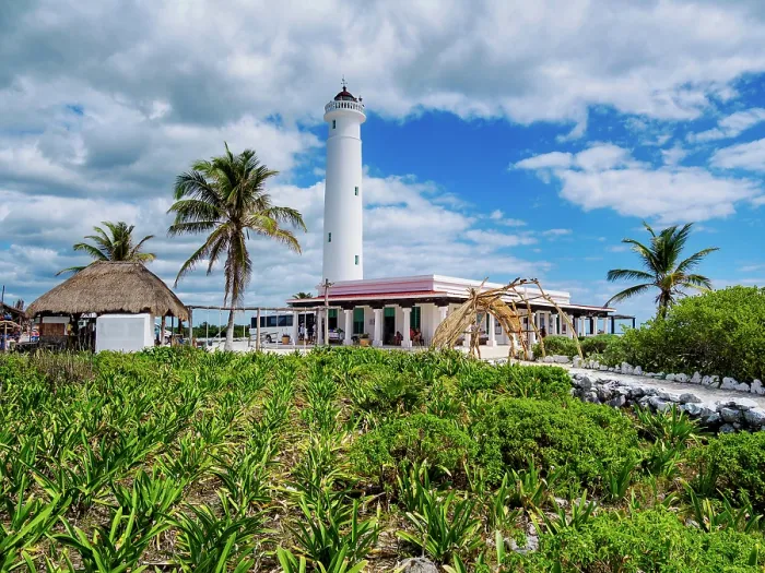 Gerahmter Druck : Leuchtturm Celarain, Punta Sur, Insel Cozumel, Bundesstaat Quintana Roo, Mexiko