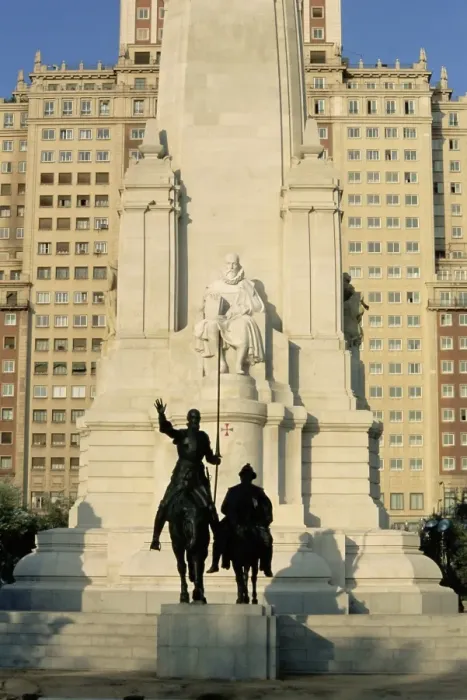 Gerahmter Druck : Denkmal Cervantes Gerahmter Druck : Denkmal Cervantes