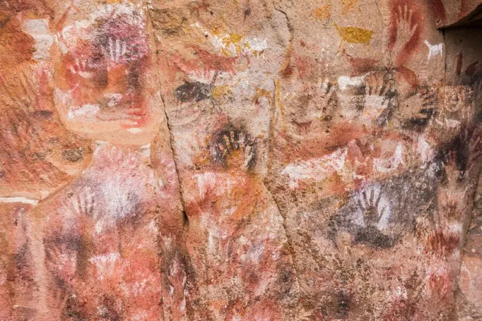 Gerahmter Druck : Höhle der Hände in Santa Cruz-Provinz Patagonien Argentinien Südamerika Gerahmter Druck : Höhle der Hände in Santa Cruz-Provinz Patagonien Argentinien Südamerika