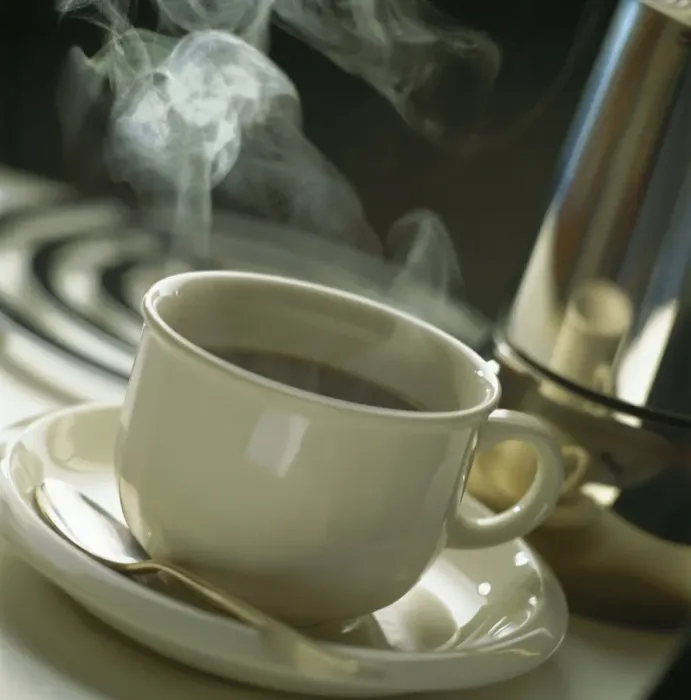 Gerahmter Druck : Becher heißer Kaffee Gerahmter Druck : Becher heißer Kaffee