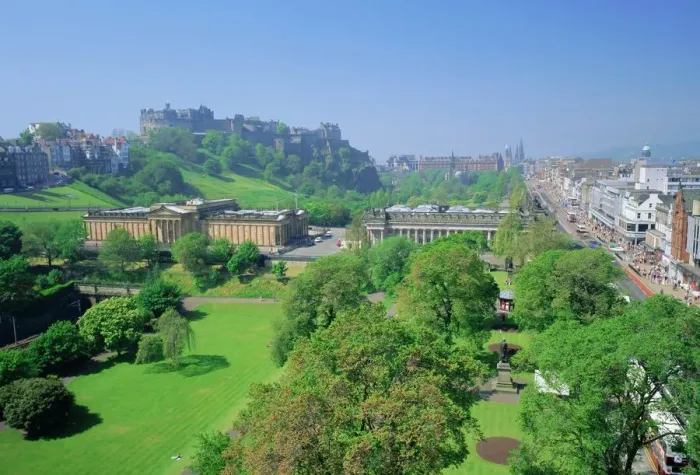 Gerahmter Druck : Edinburgher Festung und Gärten Gerahmter Druck : Edinburgher Festung und Gärten