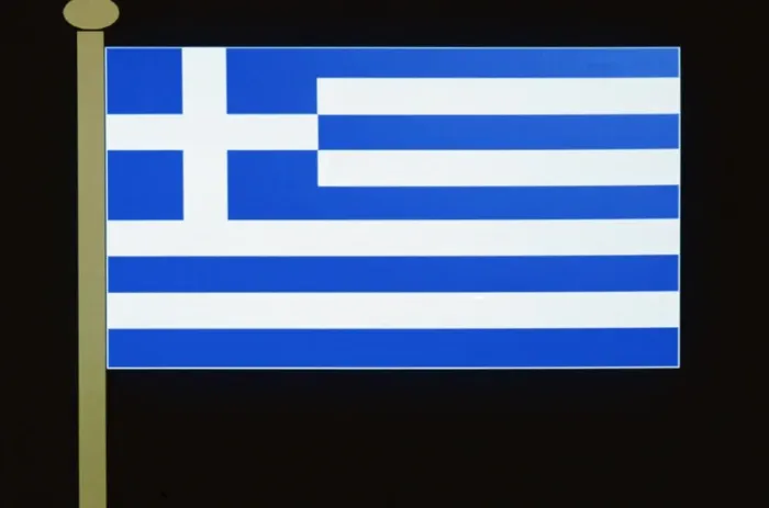 Gerahmter Druck : griechische Flagge Gerahmter Druck : griechische Flagge