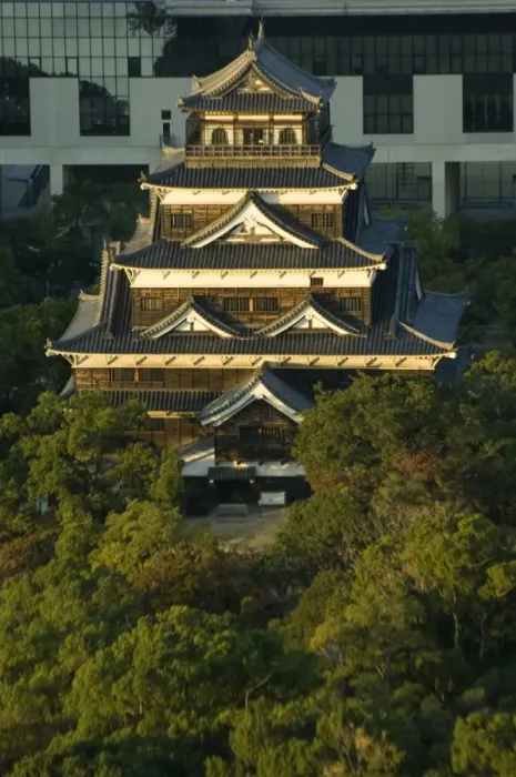 Gerahmter Druck : Hirushima Schloss Gerahmter Druck : Hirushima Schloss
