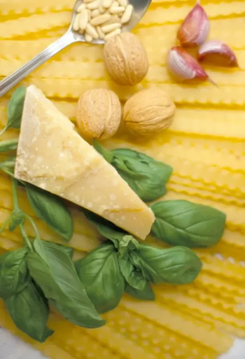 Gerahmter Druck : Zutaten für Pesto Gerahmter Druck : Zutaten für Pesto