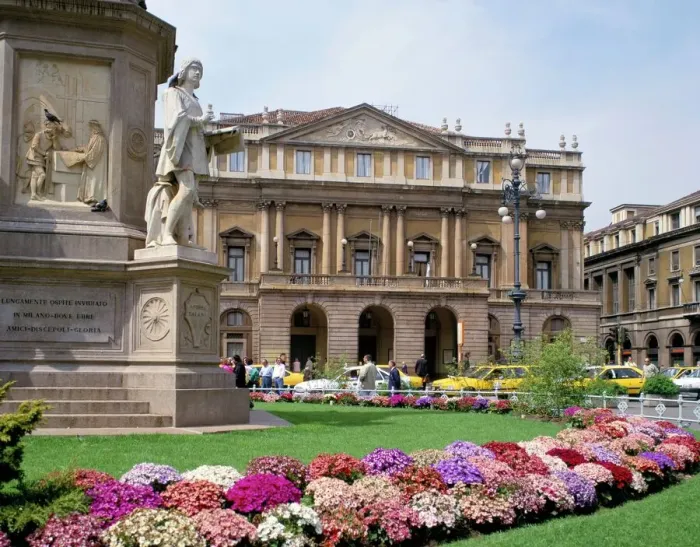 Gerahmter Druck : Die La Scala, Mailand