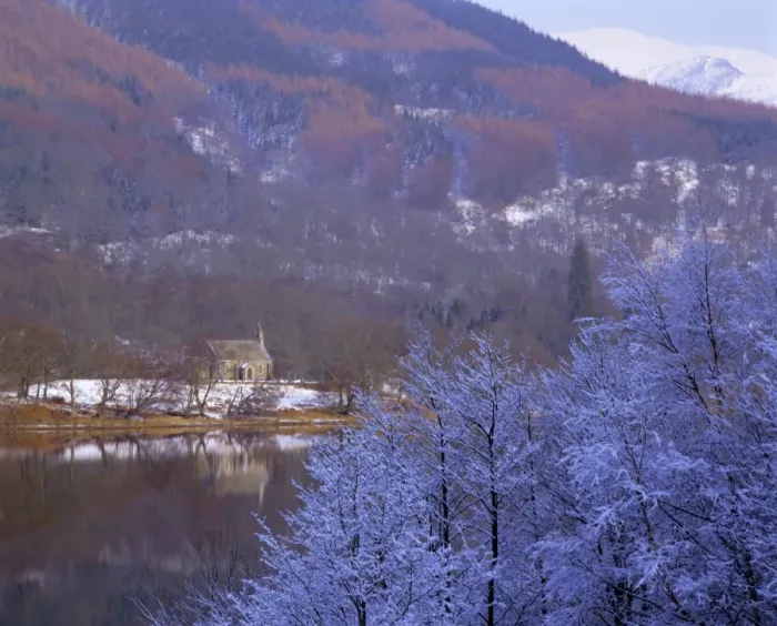 Gerahmter Druck : Loch Achray im Winter Gerahmter Druck : Loch Achray im Winter