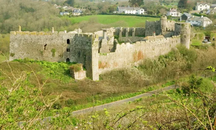 Gerahmter Druck : Schloss Manorbier Gerahmter Druck : Schloss Manorbier