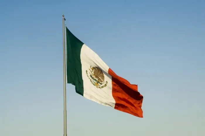 Gerahmter Druck : Flagge Mexikos Gerahmter Druck : Flagge Mexikos