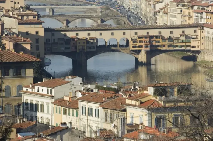 Gerahmter Druck : Ponte Vecchio