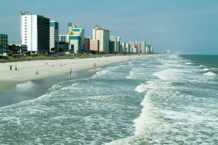 Gerahmter Druck : Strand am Meer, Myrtel-Bucht Gerahmter Druck : Strand am Meer, Myrtel-Bucht