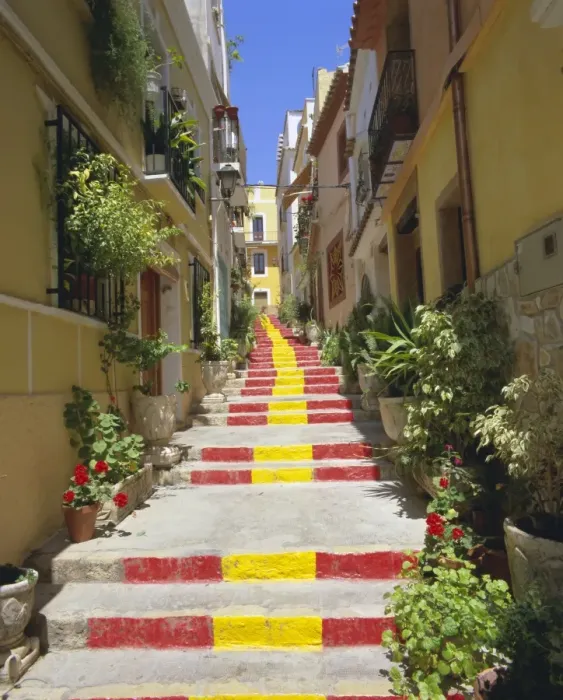 Gerahmter Druck : Spanische Stufen von Calpe Gerahmter Druck : Spanische Stufen von Calpe