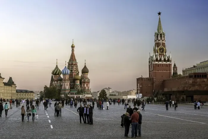 Gerahmter Druck : Basiliskirche und das Kreml im Roten Platz, Weltkulturerbe der UNESCO Moskau