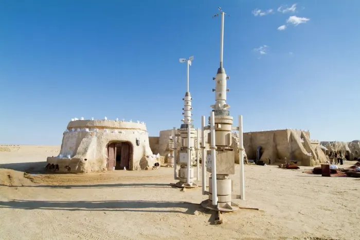 Gerahmter Druck : Der Star-Wars-Filmset Gerahmter Druck : Der Star-Wars-Filmset