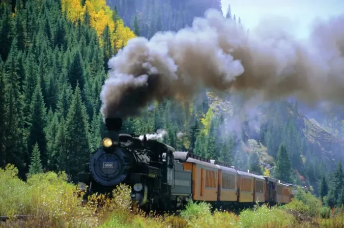 Gerahmter Druck : Steam train Gerahmter Druck : Steam train