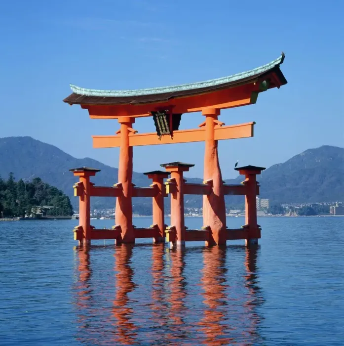 Gerahmter Druck : Torii-Schrein